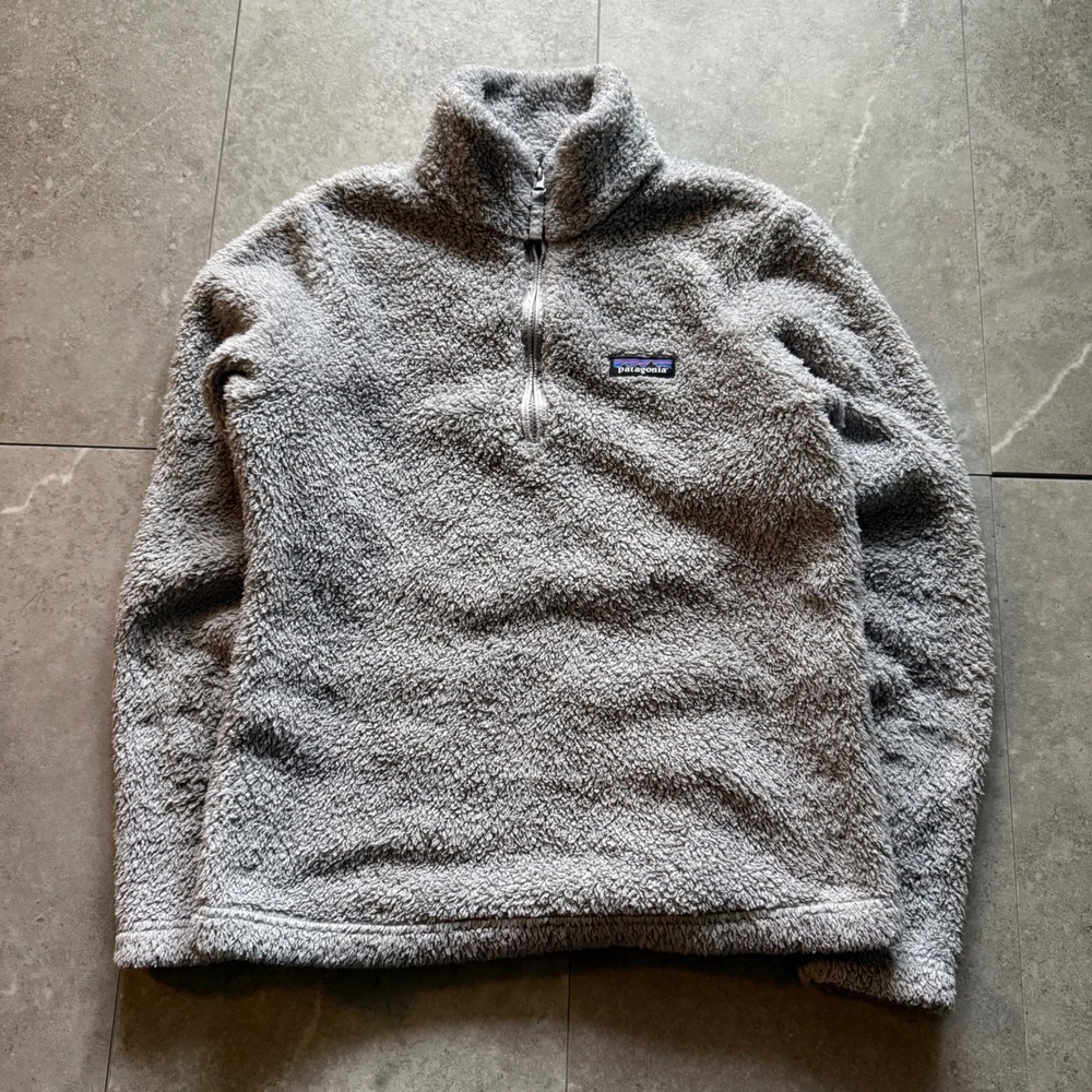 Patagonia Los Gatos Fleece Pullover S Gray 1/4 Zip High Pile Jacket